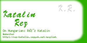 katalin rez business card